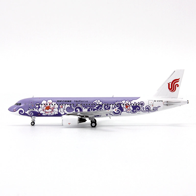 1:400 Geministar Air China A320-200 B-2376 B-2377 "Peony Livery" Aircraft Model+Free Tractor