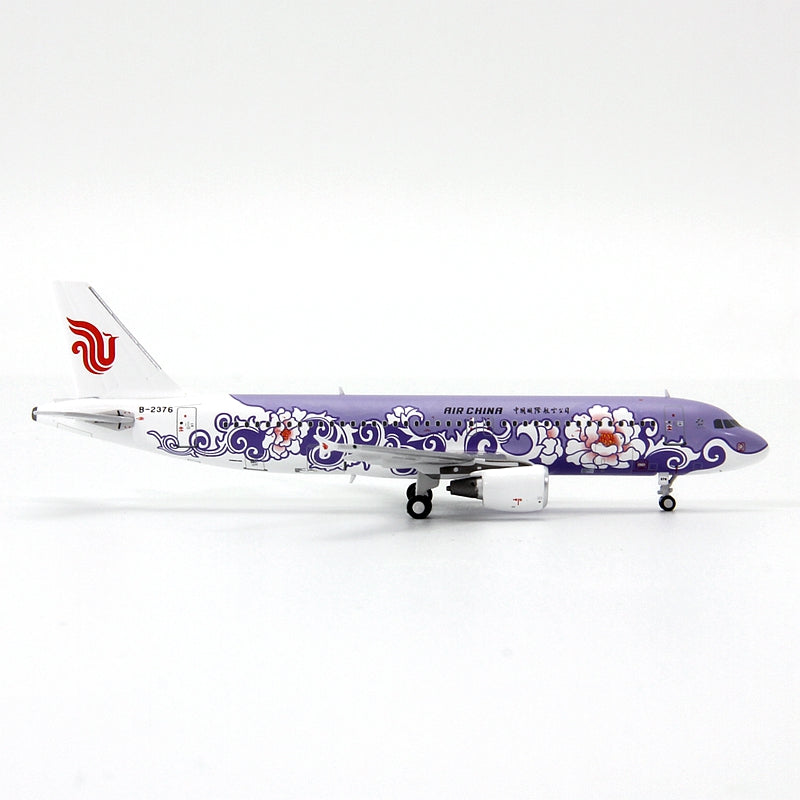 1:400 Geministar Air China A320-200 B-2376 B-2377 "Peony Livery" Aircraft Model+Free Tractor