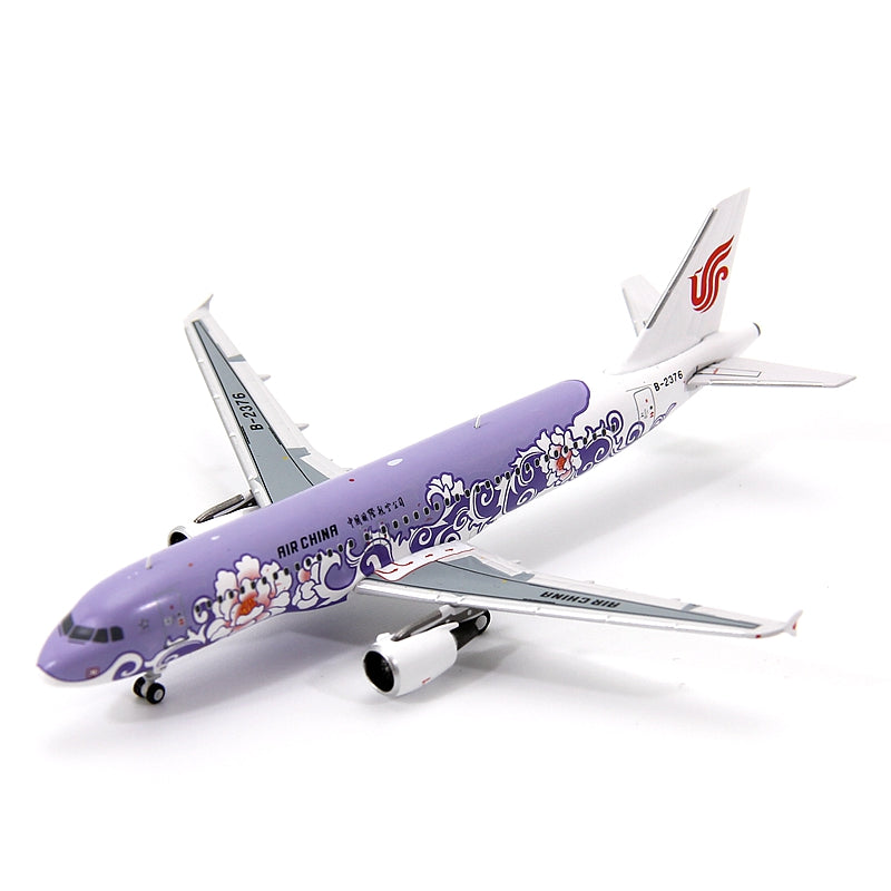 1:400 Geministar Air China A320-200 B-2376 B-2377 "Peony Livery" Aircraft Model+Free Tractor