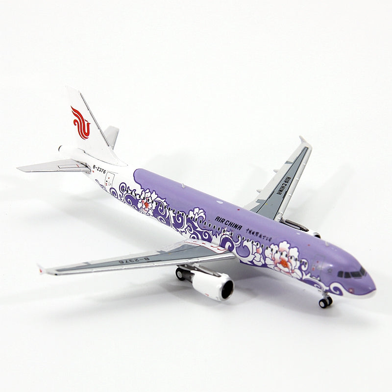 1:400 Geministar Air China A320-200 B-2376 B-2377 "Peony Livery" Aircraft Model+Free Tractor