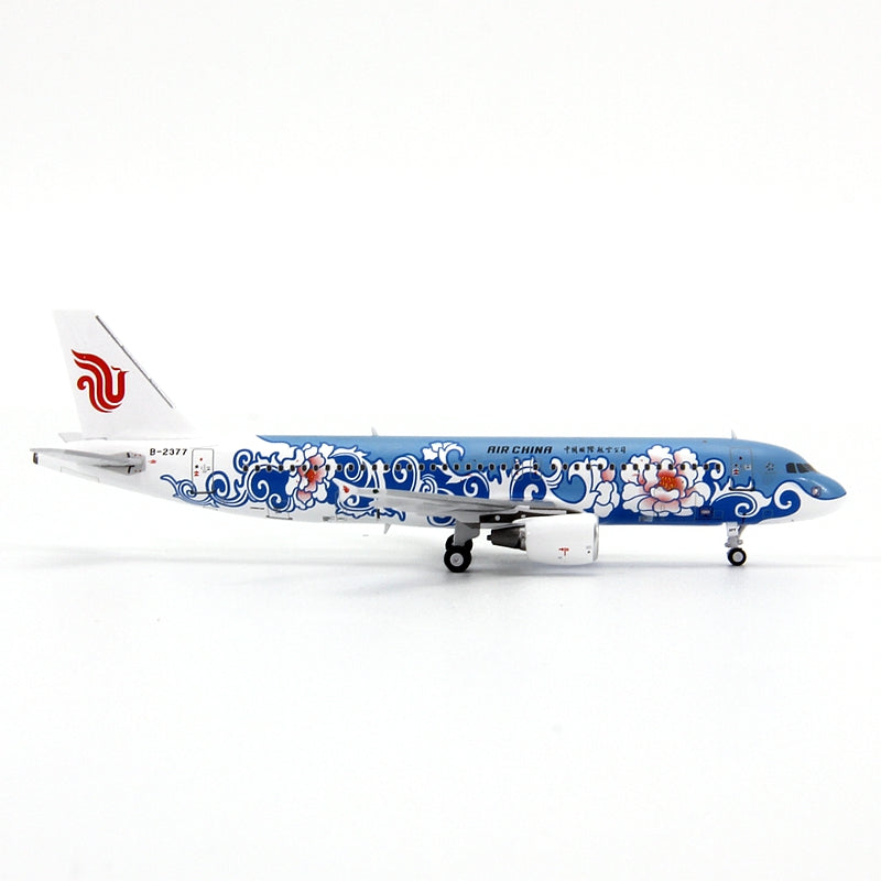 1:400 Geministar Air China A320-200 B-2376 B-2377 "Peony Livery" Aircraft Model+Free Tractor