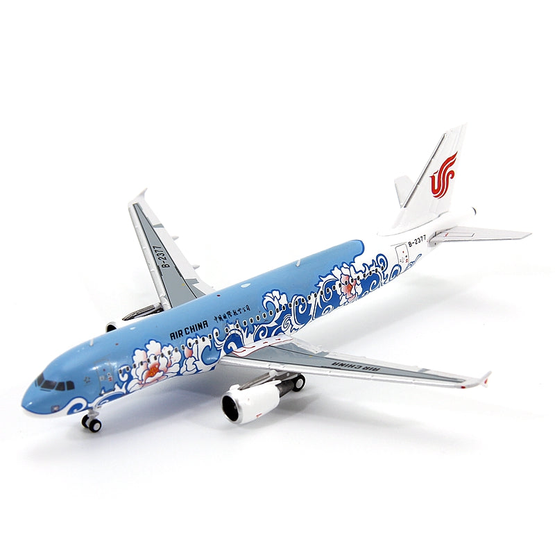 1:400 Geministar Air China A320-200 B-2376 B-2377 "Peony Livery" Aircraft Model+Free Tractor