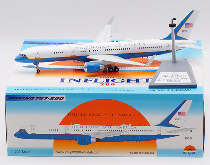 1:200 InFlight200 USAF Air Force Two C-32A 98-0001 Aircraft Model With Stand