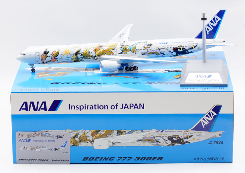 1:200 WB-Models ANA B777-300ER JA784A Diecast Aircraft Model With Stand