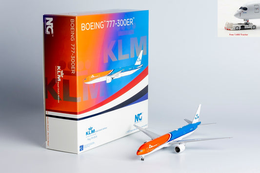 1:400 NG Models NG73040 KLM Boeing 777-300ER PH-BVA Aircraft Model+Free Tractor