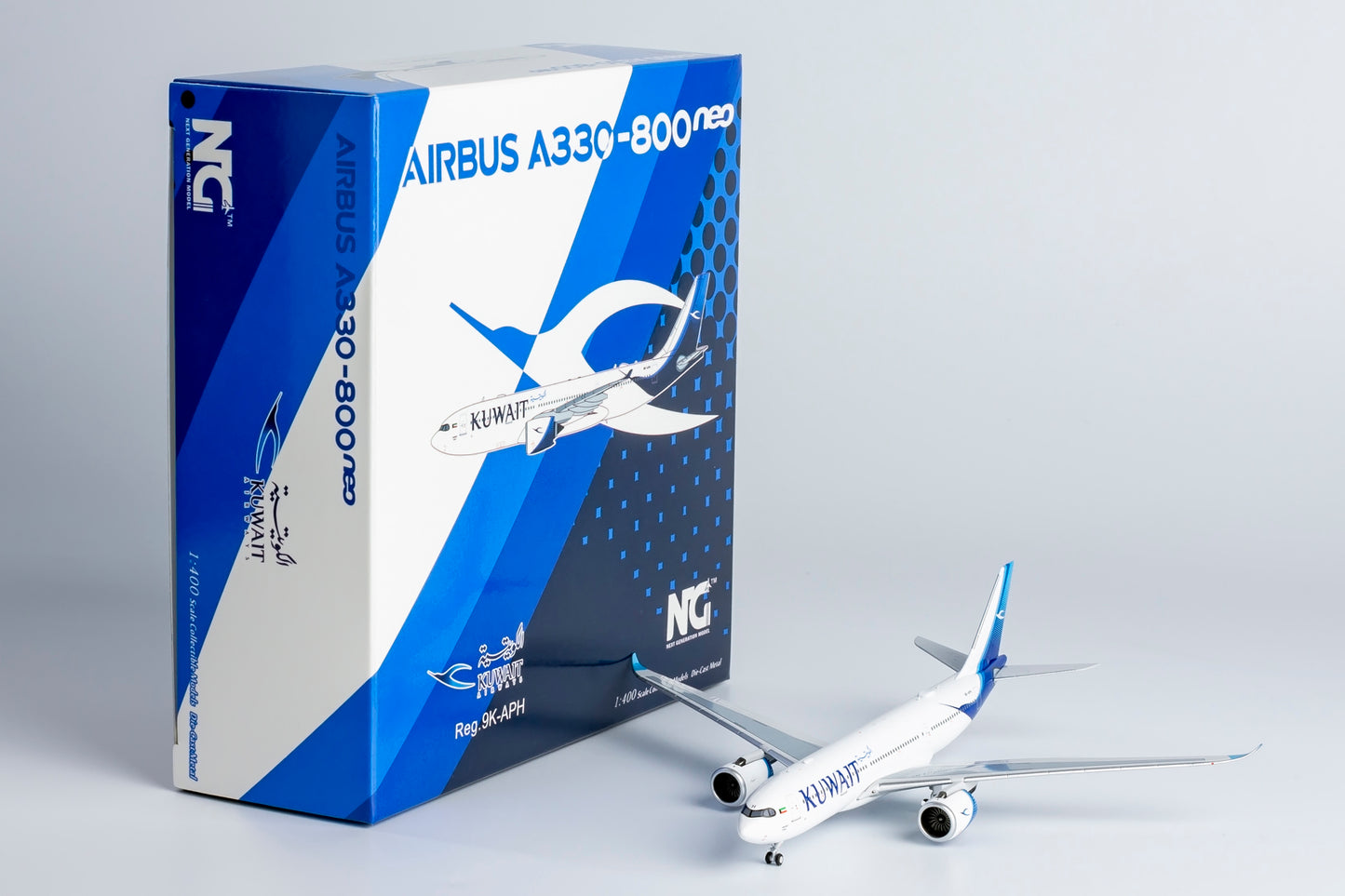 1:400 NG Models NG67001 Kuwait Airways Airbus A330-800neo 9K-APH Aircraft Model+Free Tractor