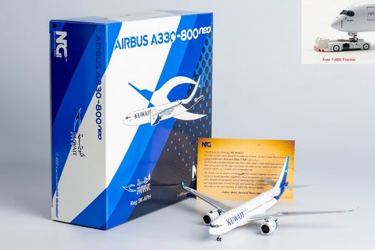 1:400 NG Models NG67001 Kuwait Airways Airbus A330-800neo 9K-APH Aircraft Model+Free Tractor