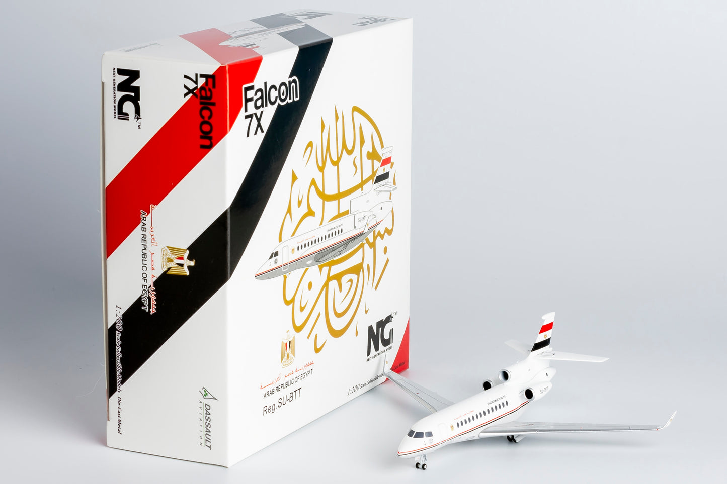 1:200 NG Models NG71019 Egyptian Gov Dassault Falcon 7X SU-BTT Aircraft Model