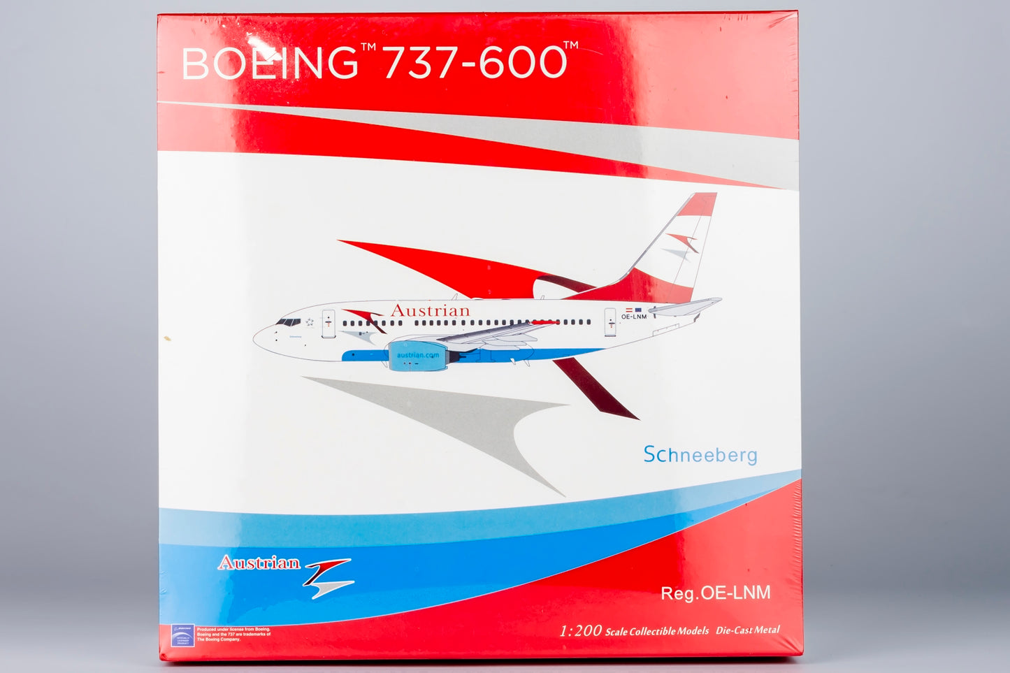 1:200 NG Models NG06007 Austrian Airlines Boeing 737-600 OE-LNM Aircraft Model