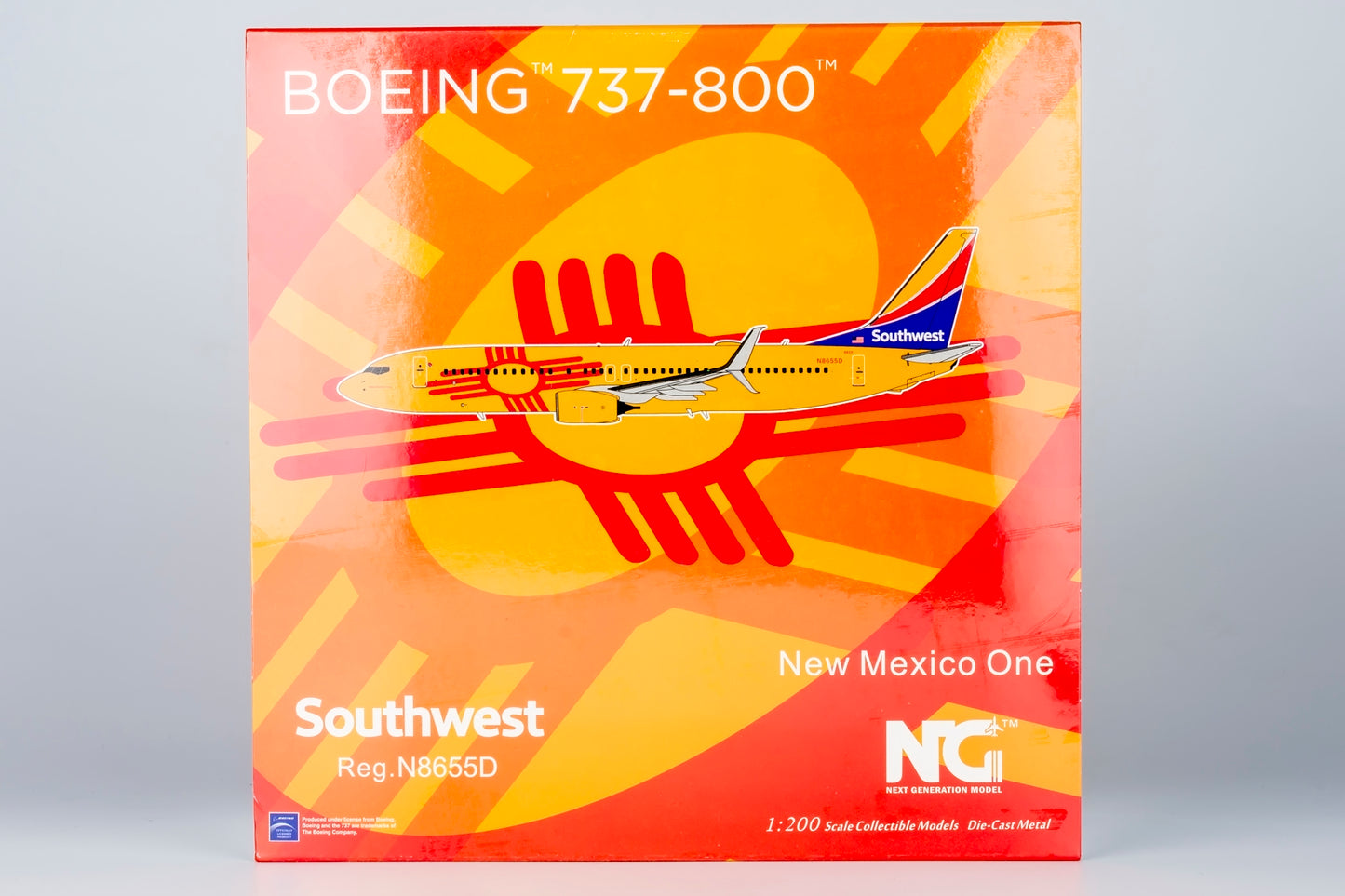 1:200 NG Models NG08003 Southwest Airlines Boeing 737-800 N8655D Aircraft Model