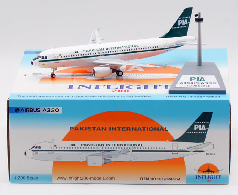 1:200 InFlight200 Pakistan International Airlines A320 AP-BLA Aircraft Model With Stand