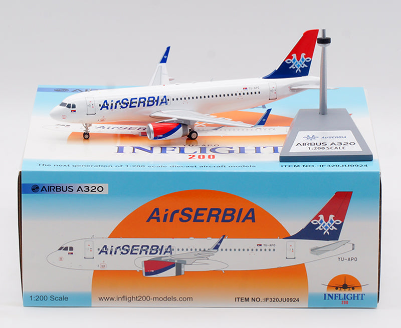 1:200 InFlight200 Air Serbia A320 YU-APO Aircraft Model With Stand