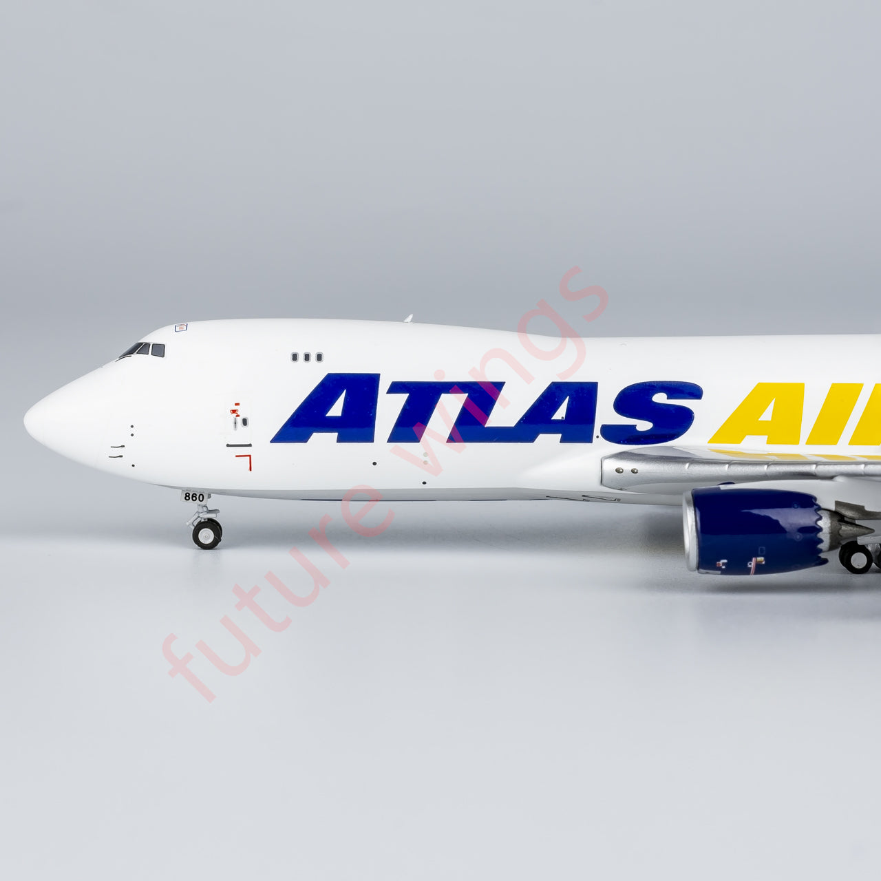 1:400 NG Models NG78023 Atlas Air Boeing 747-8F N860GT Aircraft Model+Free Tractor