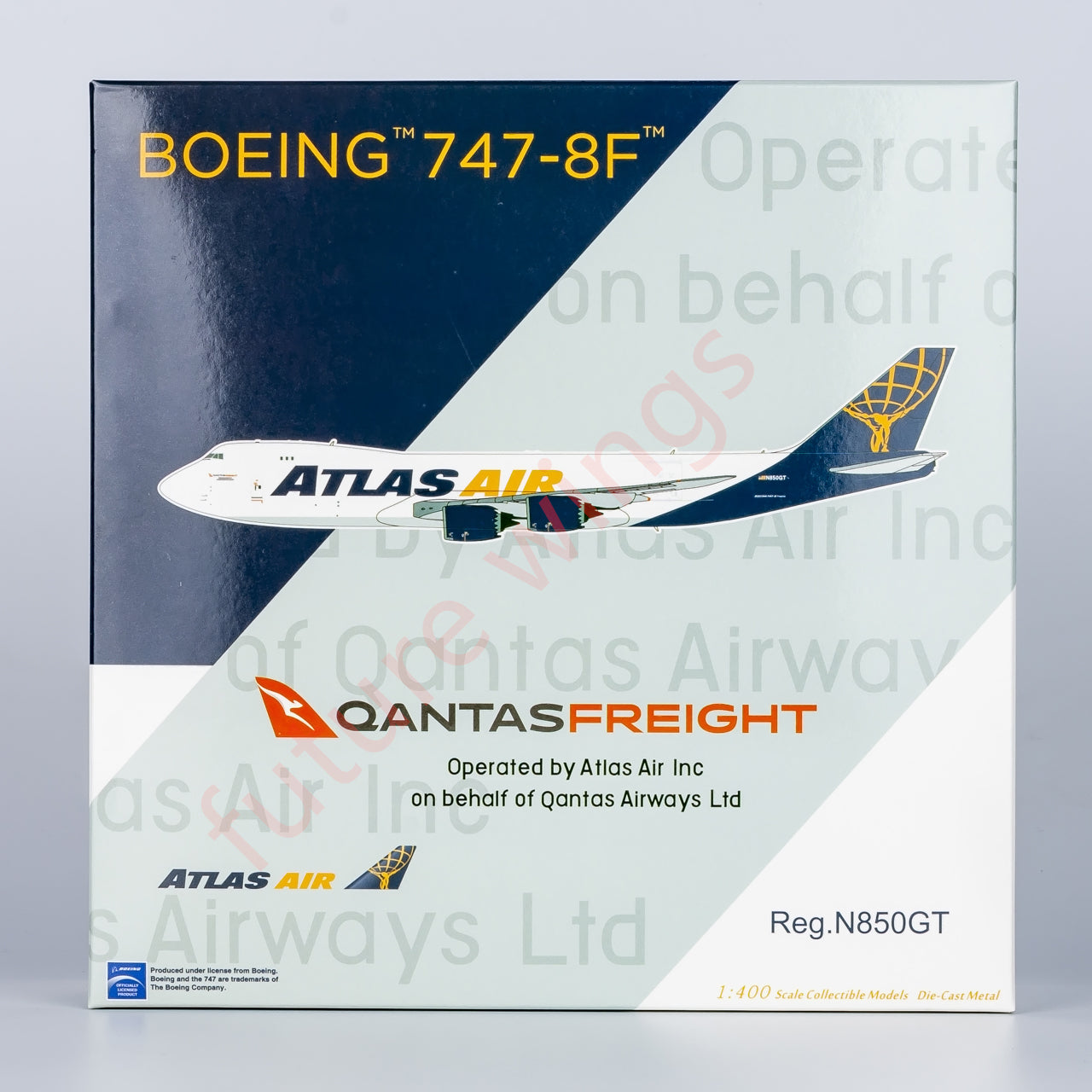 1:400 NG Models NG78020 Atlas Air Boeing 747-8F N850GT Aircraft Model+Free Tractor