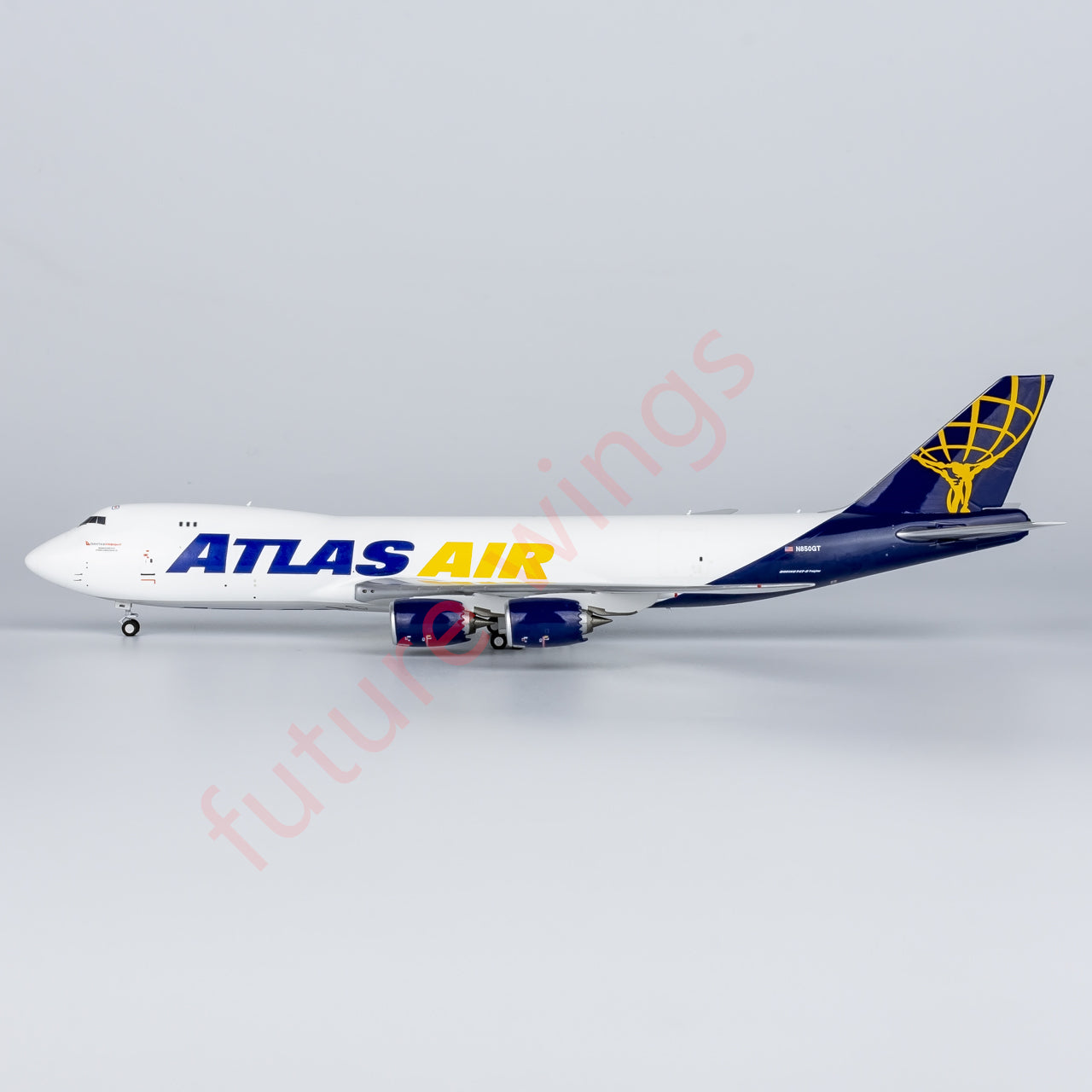 1:400 NG Models NG78020 Atlas Air Boeing 747-8F N850GT Aircraft Model+Free Tractor