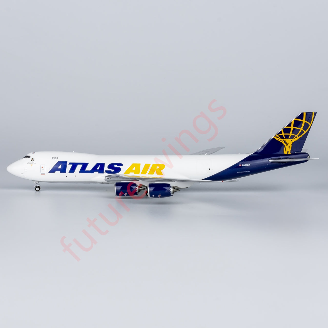 1:400 NG Models NG78019 Atlas Air Boeing 747-8F N856GT Aircraft Model+Free Tractor