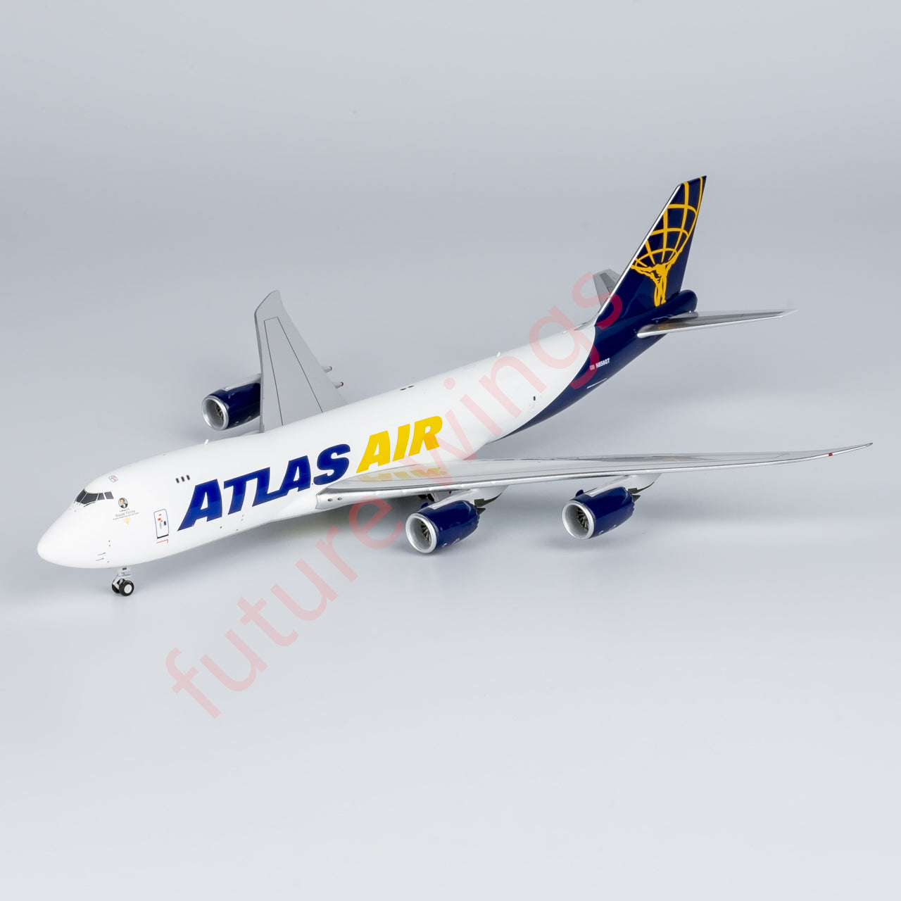 1:400 NG Models NG78019 Atlas Air Boeing 747-8F N856GT Aircraft Model+Free Tractor