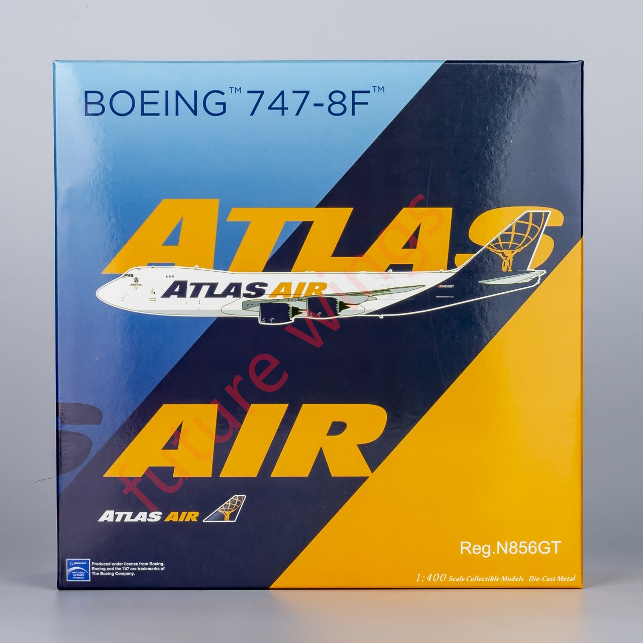 1:400 NG Models NG78019 Atlas Air Boeing 747-8F N856GT Aircraft Model+Free Tractor