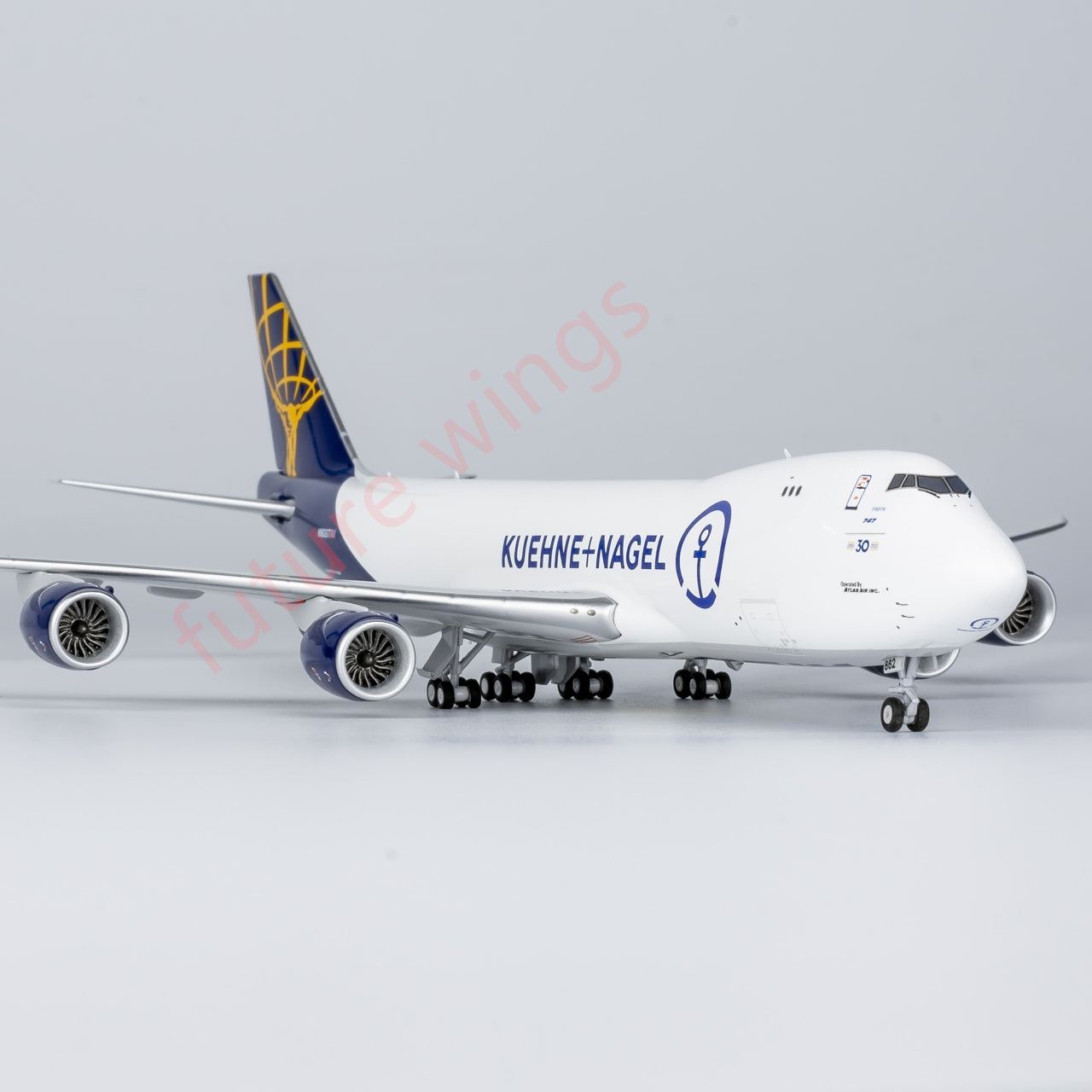 1:400 NG Models NG78021 Atlas Air Boeing 747-8F N862GT Aircraft Model+Free Tractor