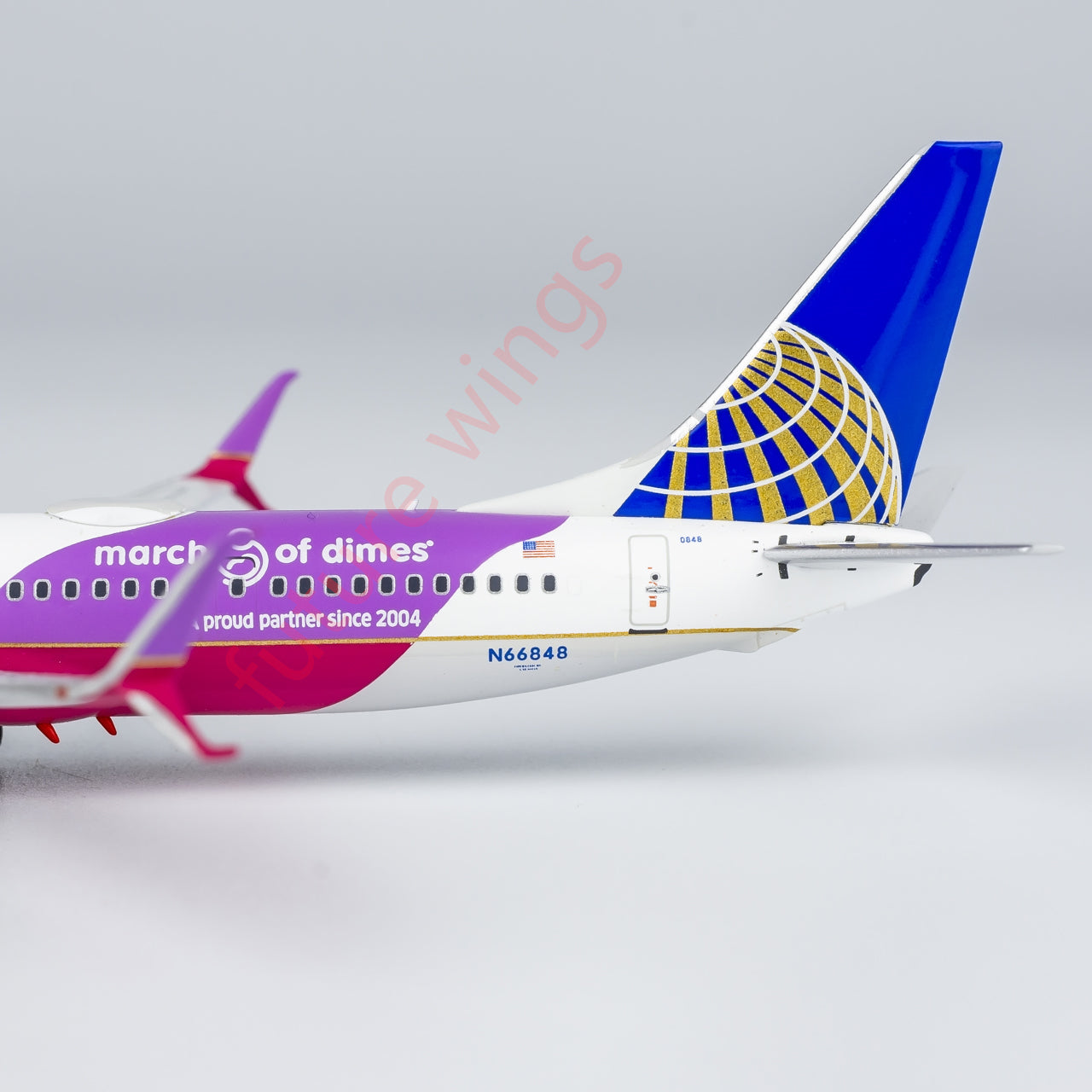 1:400 NG Models NG79013 United Airlines Boeing 737-900ER N66848 Aircraft Model+Free Tractor