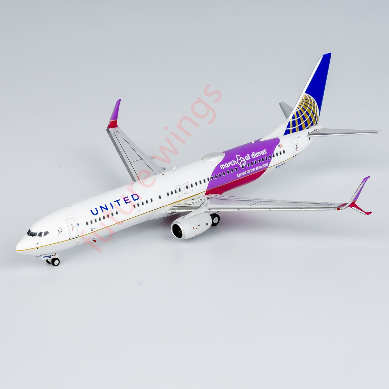 1:400 NG Models NG79013 United Airlines Boeing 737-900ER N66848 Aircraft Model+Free Tractor