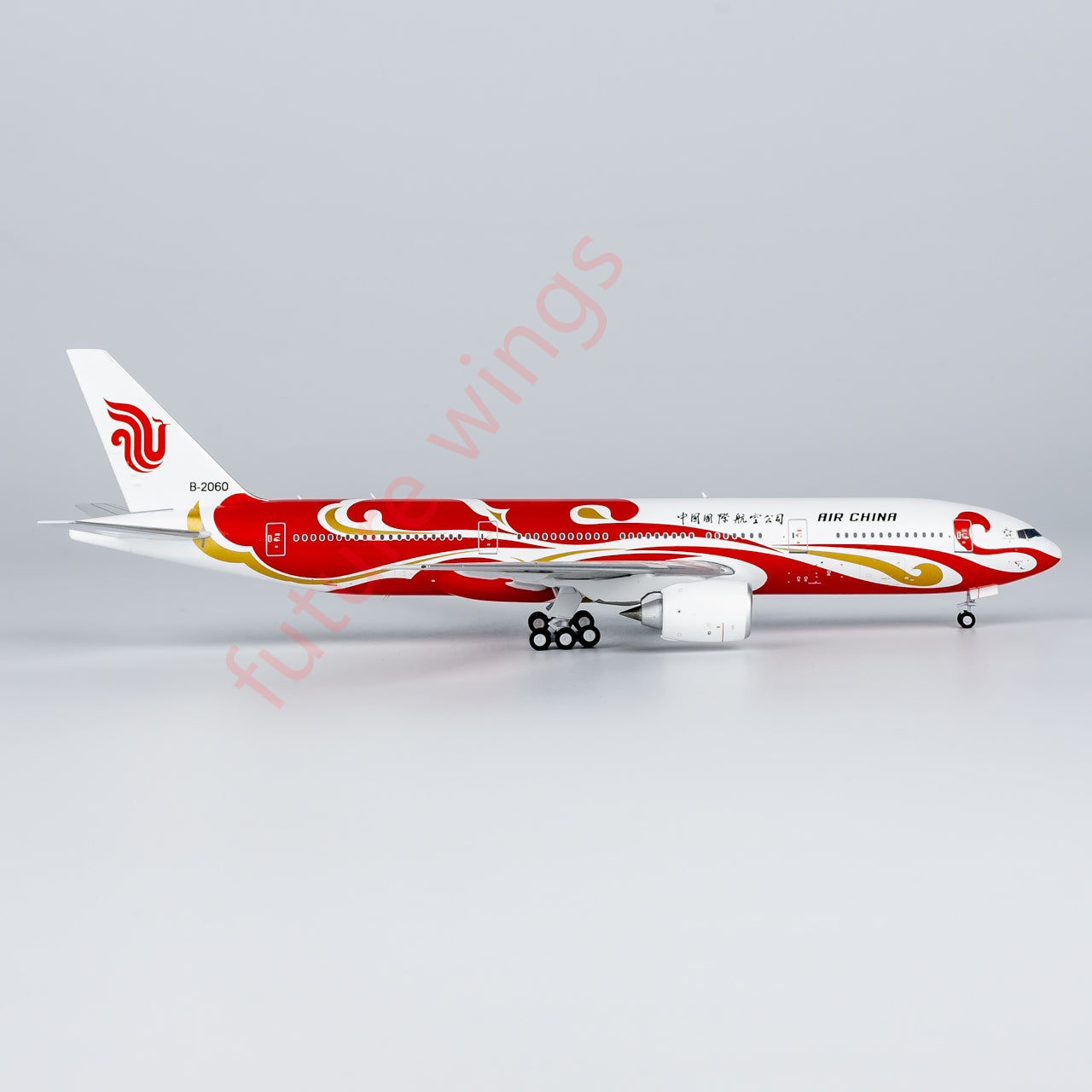 1:400 NG Models NG72059 Air China Boeing 777-200 B-2060 “Red Phoenix”Aircraft Model+Free Tractor