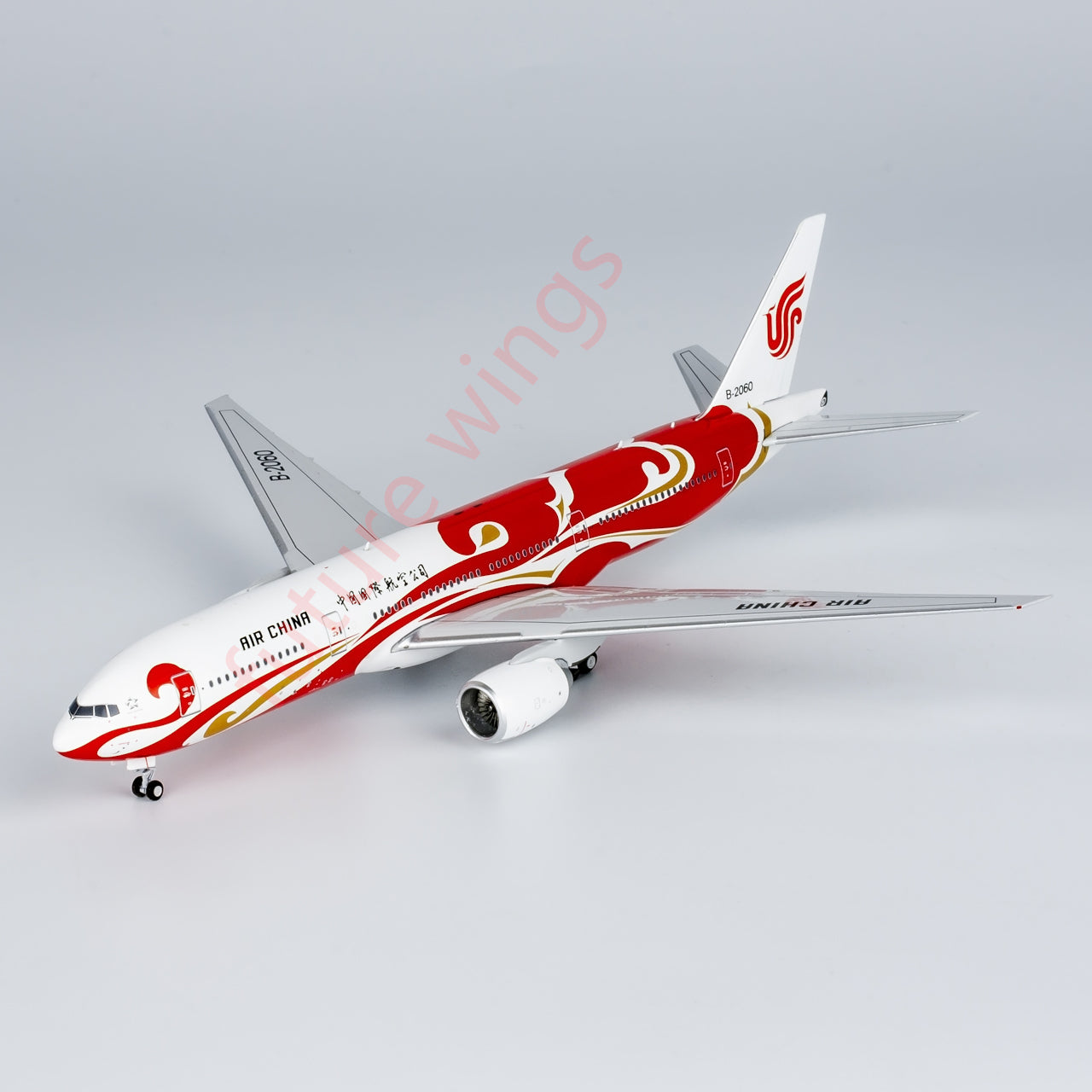 1:400 NG Models NG72059 Air China Boeing 777-200 B-2060 “Red Phoenix”Aircraft Model+Free Tractor