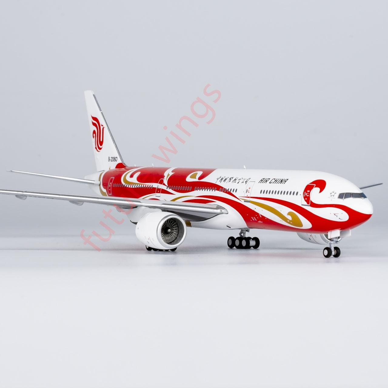 1:400 NG Models NG72059 Air China Boeing 777-200 B-2060 “Red Phoenix”Aircraft Model+Free Tractor