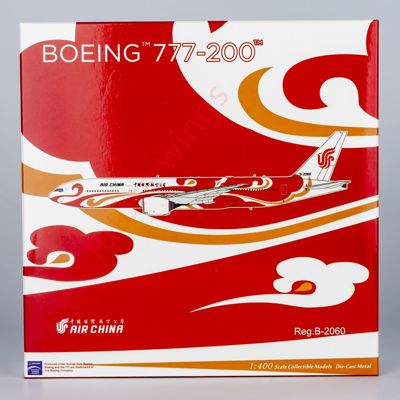 1:400 NG Models NG72059 Air China Boeing 777-200 B-2060 “Red Phoenix”Aircraft Model+Free Tractor