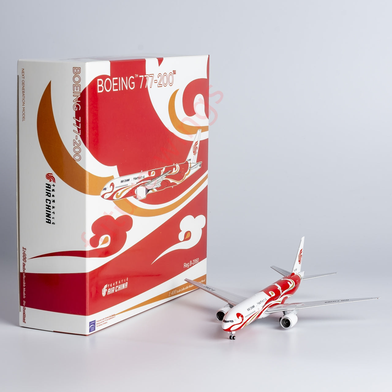 1:400 NG Models NG72059 Air China Boeing 777-200 B-2060 “Red Phoenix”Aircraft Model+Free Tractor