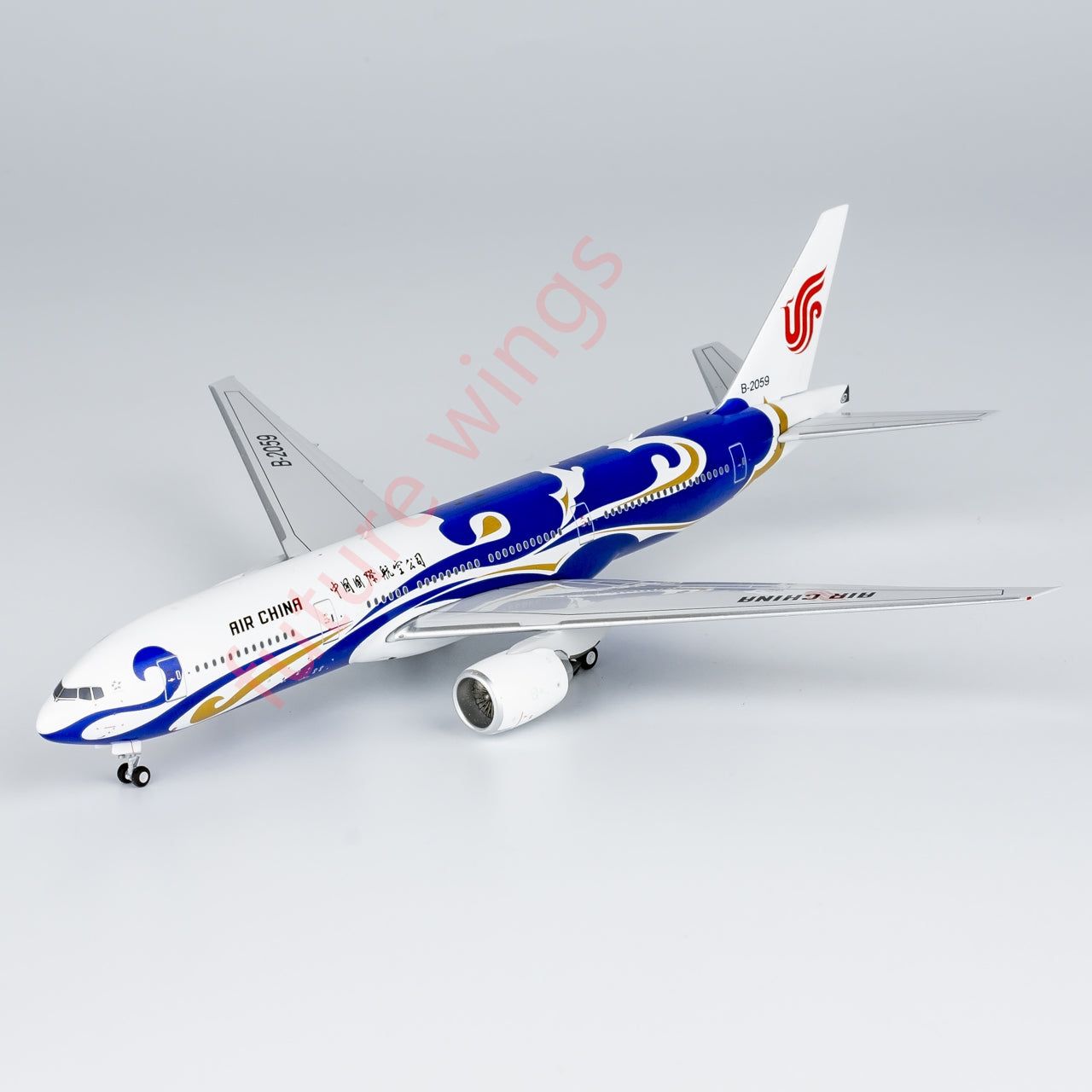 1:400 NG Models NG72058 Air China Boeing 777-200 B-2059 “Blue Phoenix”Aircraft Model+Free Tractor