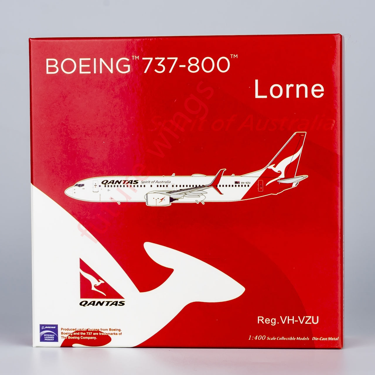 1:400 NG Models NG58236 Qantas Airways Boeing 737-800 VH-VZU Aircraft Model+Free Tractor