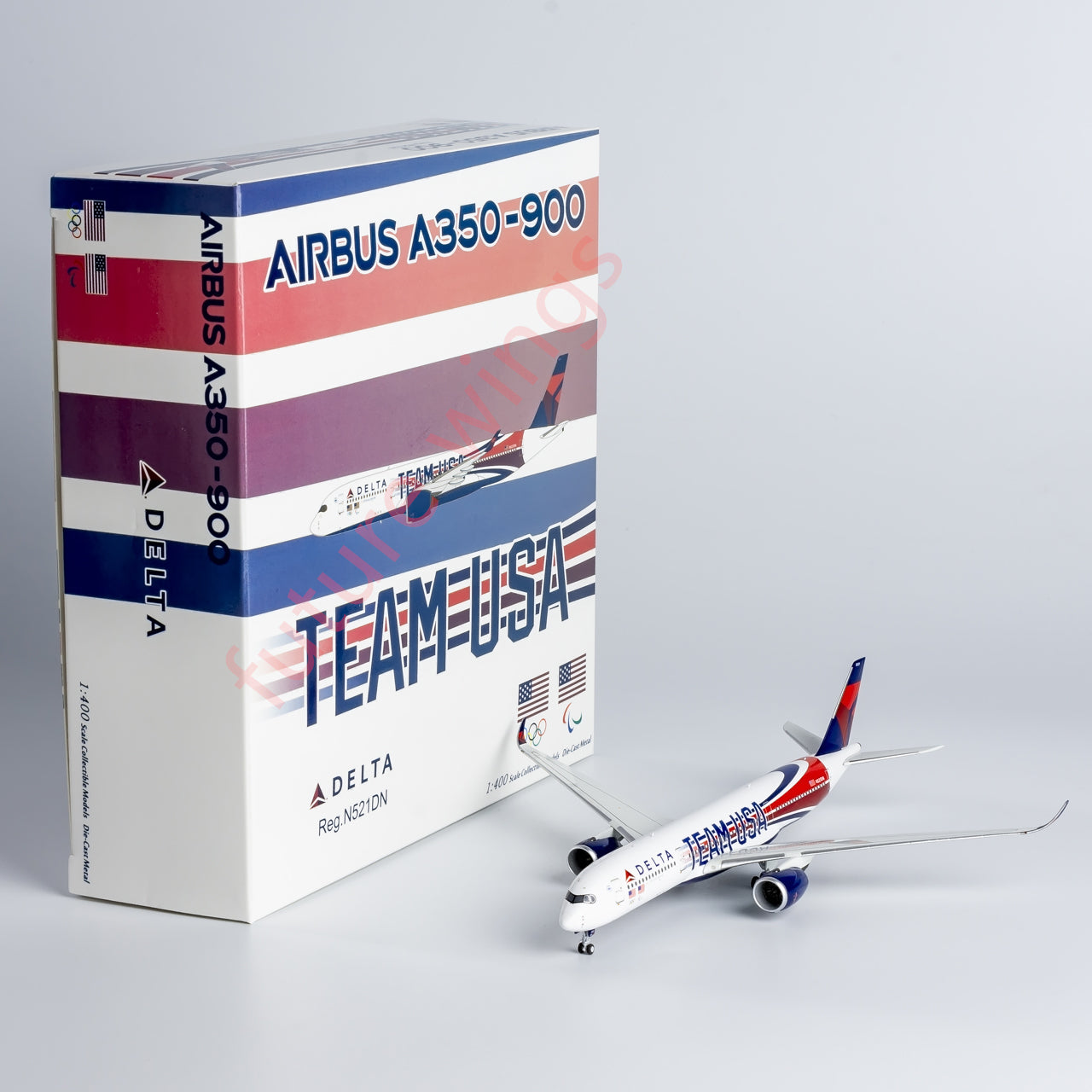 1:400 NG Models NG39067 Delta Airlines Airbus A350-900 N521DN Aircraft Model+Free Tractor