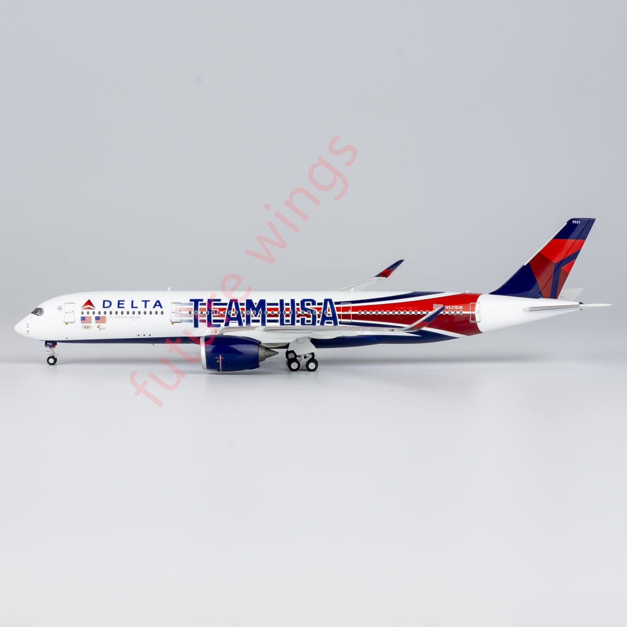 1:400 NG Models NG39067 Delta Airlines Airbus A350-900 N521DN Aircraft Model+Free Tractor