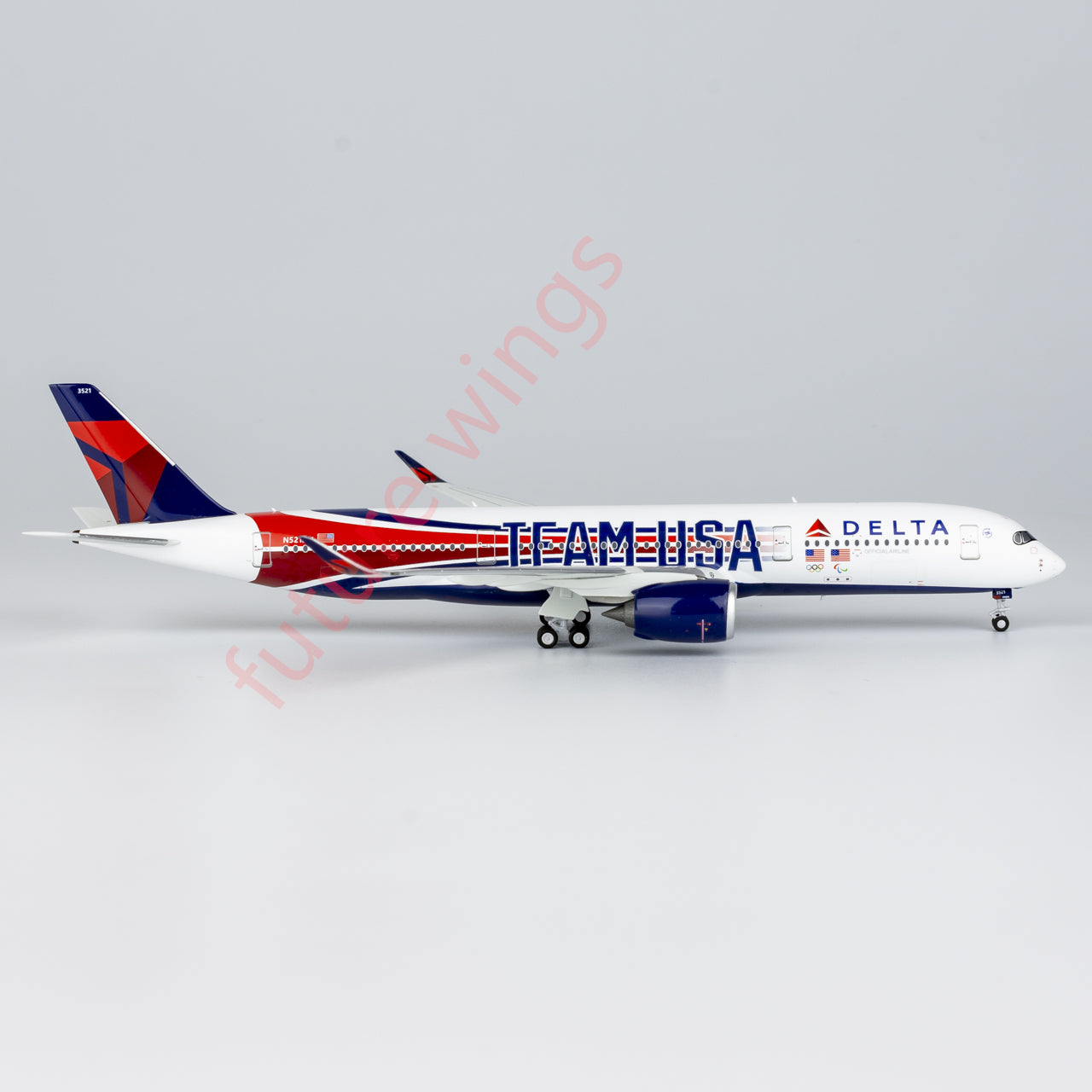 1:400 NG Models NG39067 Delta Airlines Airbus A350-900 N521DN Aircraft Model+Free Tractor