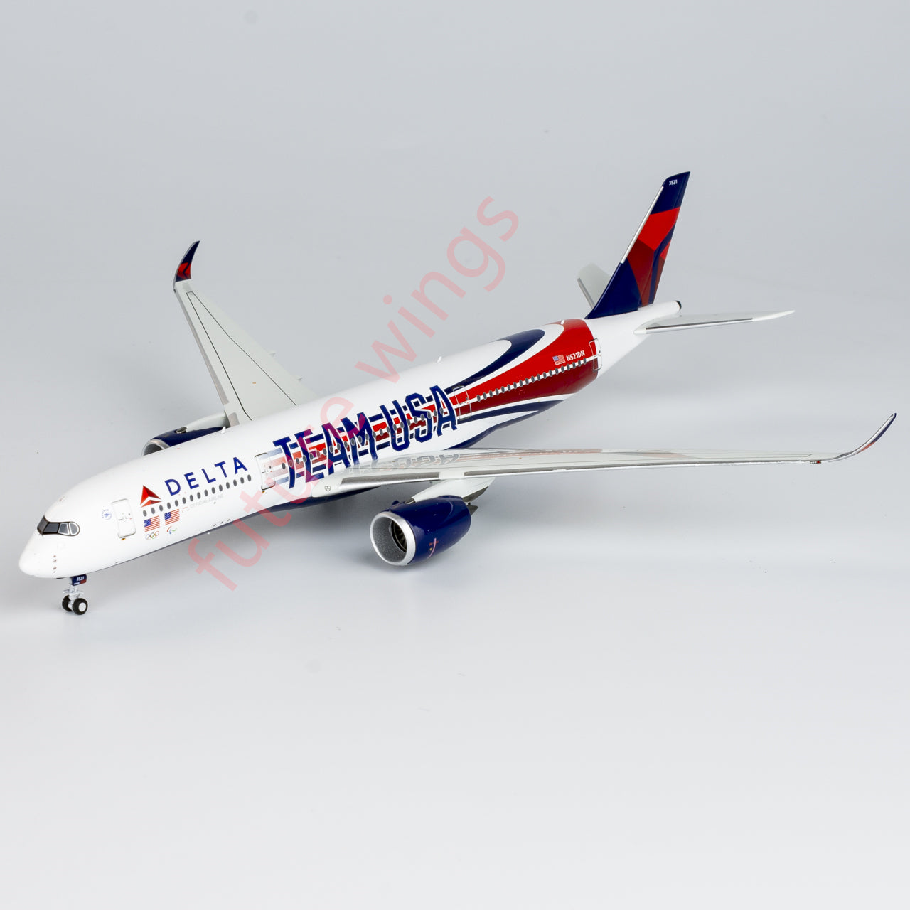 1:400 NG Models NG39067 Delta Airlines Airbus A350-900 N521DN Aircraft Model+Free Tractor