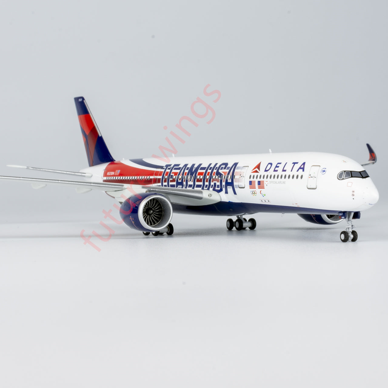 1:400 NG Models NG39067 Delta Airlines Airbus A350-900 N521DN Aircraft Model+Free Tractor