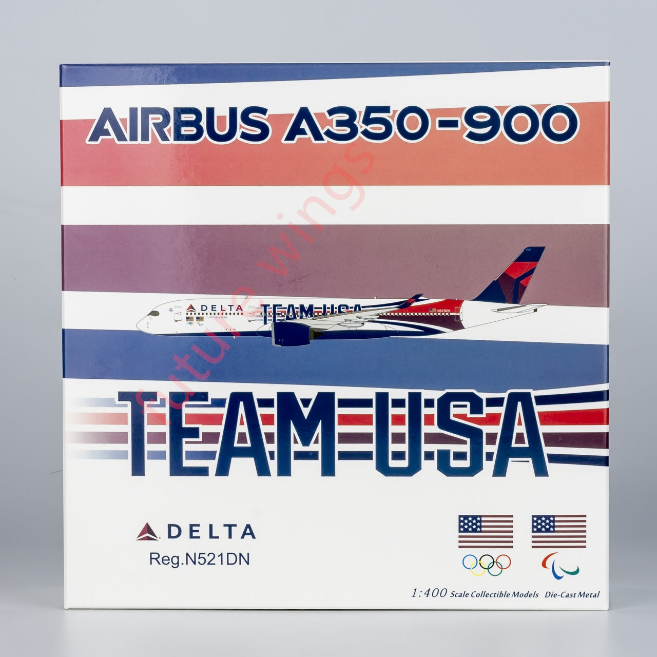 1:400 NG Models NG39067 Delta Airlines Airbus A350-900 N521DN Aircraft Model+Free Tractor