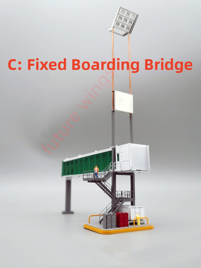 1:200 08 Hanger Highly Details Diecast Airport GSE Boarding Bridge Set