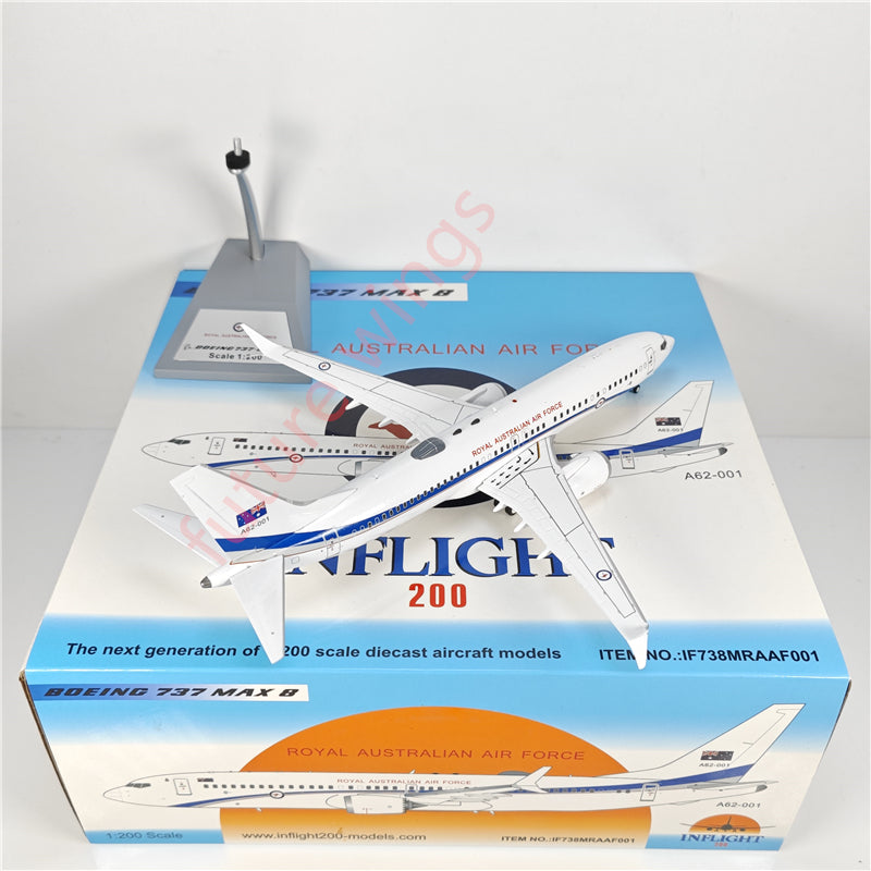 1:200 InFlight200 Royal Australian Air Force B737-8 MAX A62-001 Aircraft Model With Stand