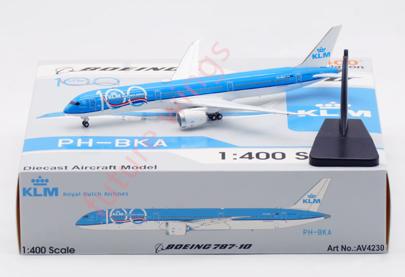 1:400 Aviation400 KLM B787-10 PH-BKA “100years” Aircraft Model Free Tractor+Stand