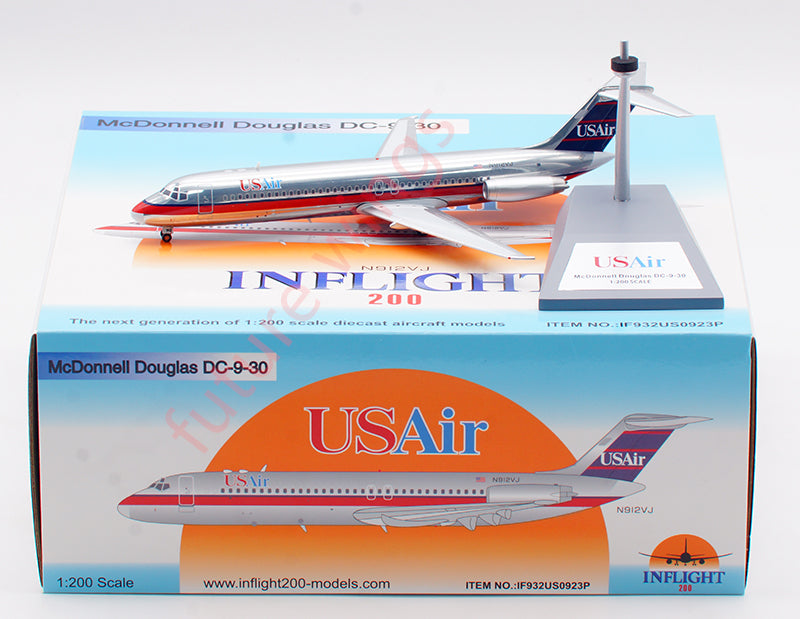 1:200 InFlight200 US Air DC-9-30 N912VJ "Polished" Diecast Aircraft Model