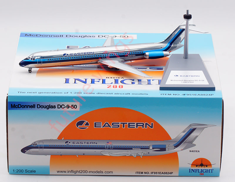 1:200 InFlight200 Eastern Airlines DC-9-51 N401EA Diecast Aircraft Model