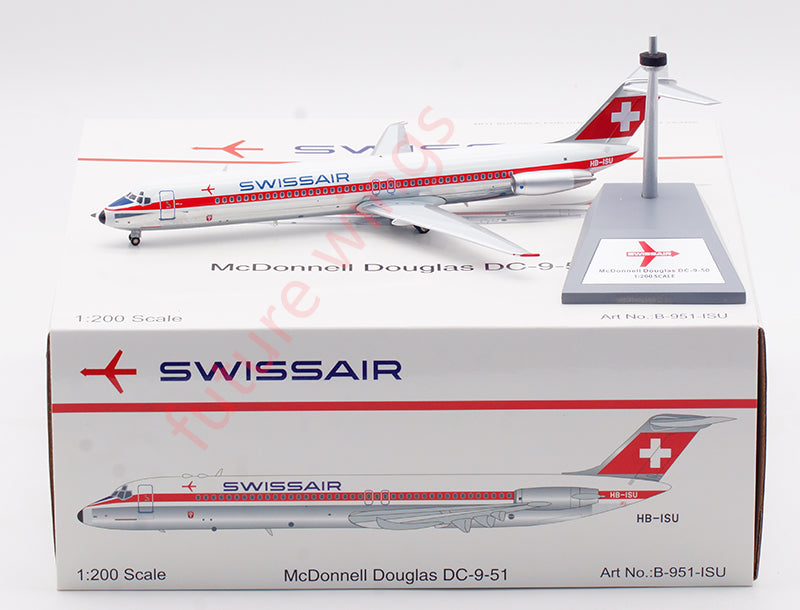 1:200 B-Models(InFlight200) Swiss Air DC-9-51 HB-ISU Diecast Aircraft Model