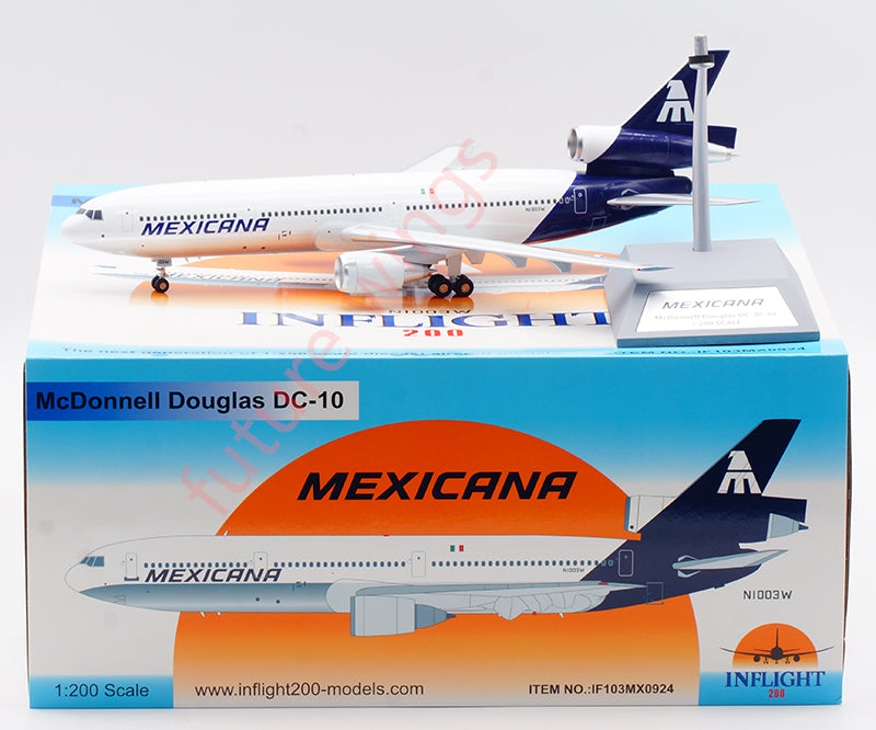 1:200 InFlight200 Mexicana DC-10-15 N1003W Diecast Aircraft Model