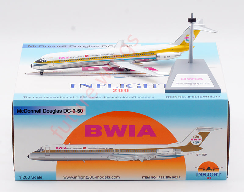 1:200 InFlight200 BWIA DC-9-51 9Y-TGP Diecast Aircraft Model