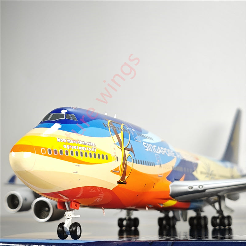 1:200 SQ Wings L2002 Singapore Airlines B747-400 9V-SPL Aircraft Model