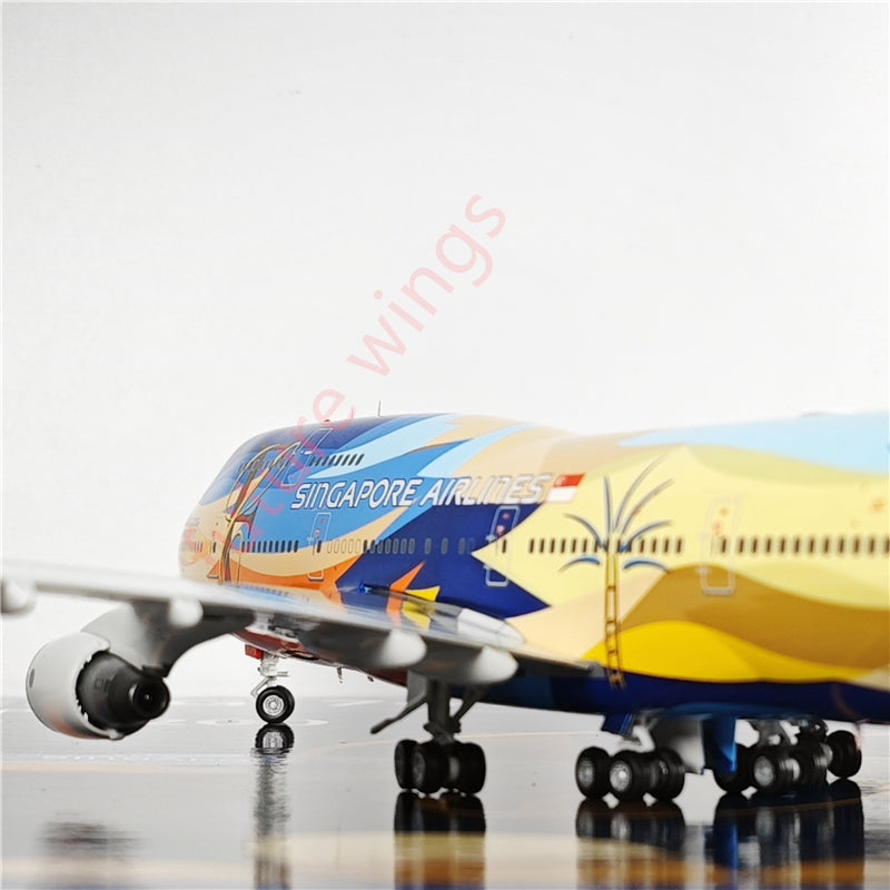 1:200 SQ Wings L2002 Singapore Airlines B747-400 9V-SPL Aircraft Model