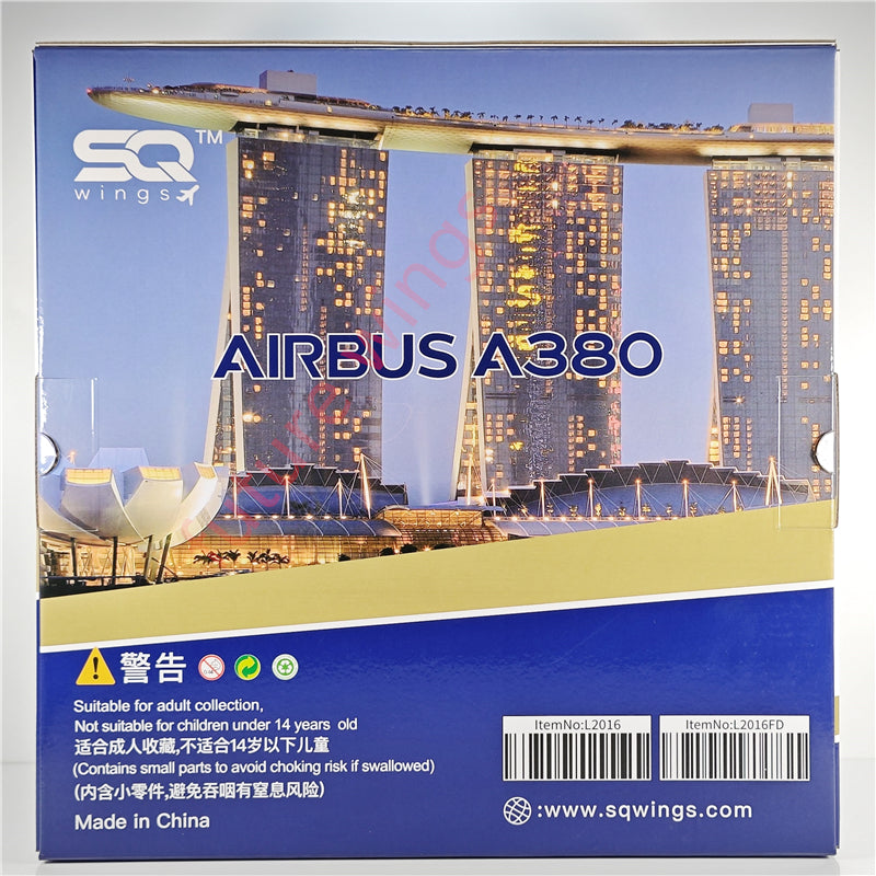 1:200 SQ Wings L2016 Singapore Airlines Airbus A380 9V-SKB Aircraft Model