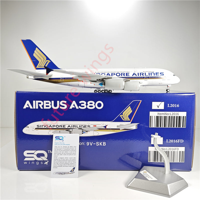 1:200 SQ Wings L2016 Singapore Airlines Airbus A380 9V-SKB Aircraft Model